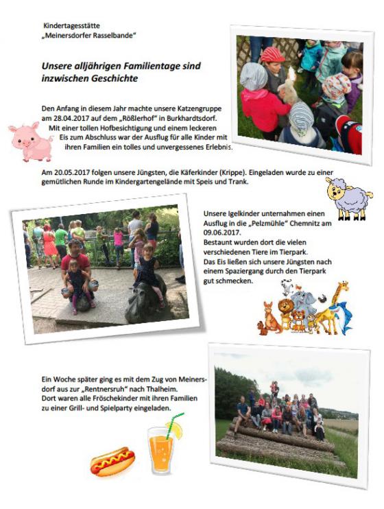 Kita Meinersdorf, Familientage 2017, Seite 1